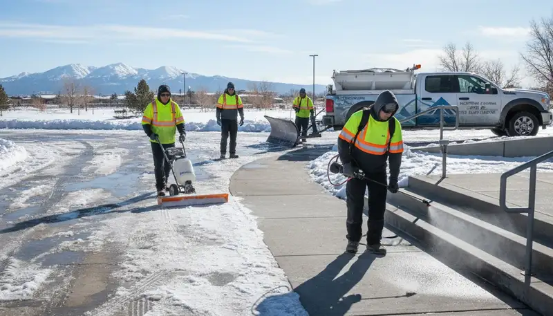 Professional de-icing and salt application for safe winter surfaces in Flagstaff, AZ