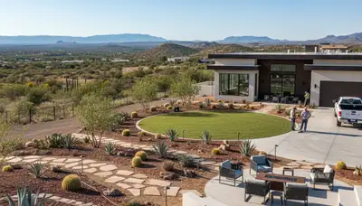 Landscaping team providing Flagstaff, AZ landscape maintenance services